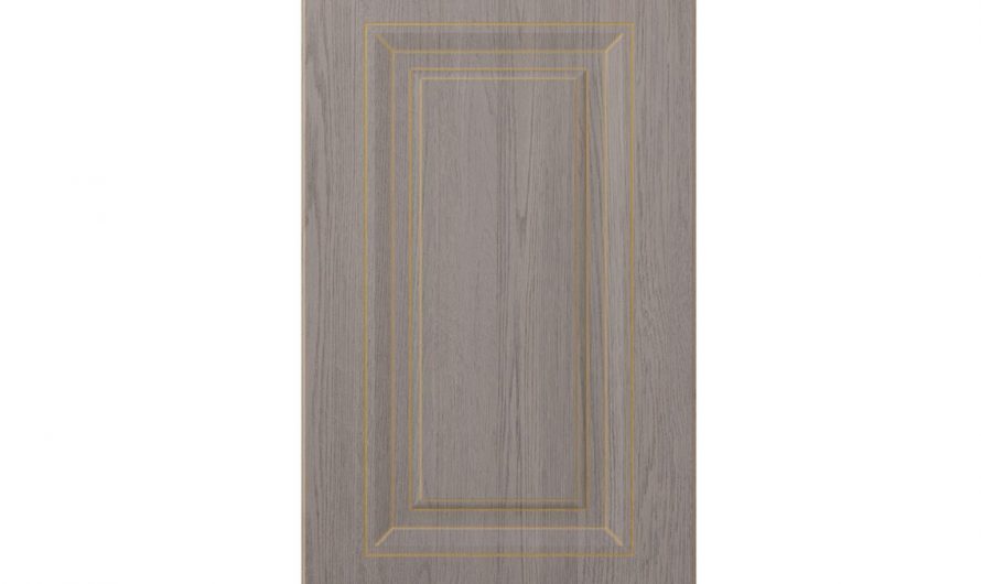 Фасад пленочный 16мм ALBA дуб Gessato светло-серый Alfatherm W-1602 W4826/03 (АЛ-70/-) патина золотая