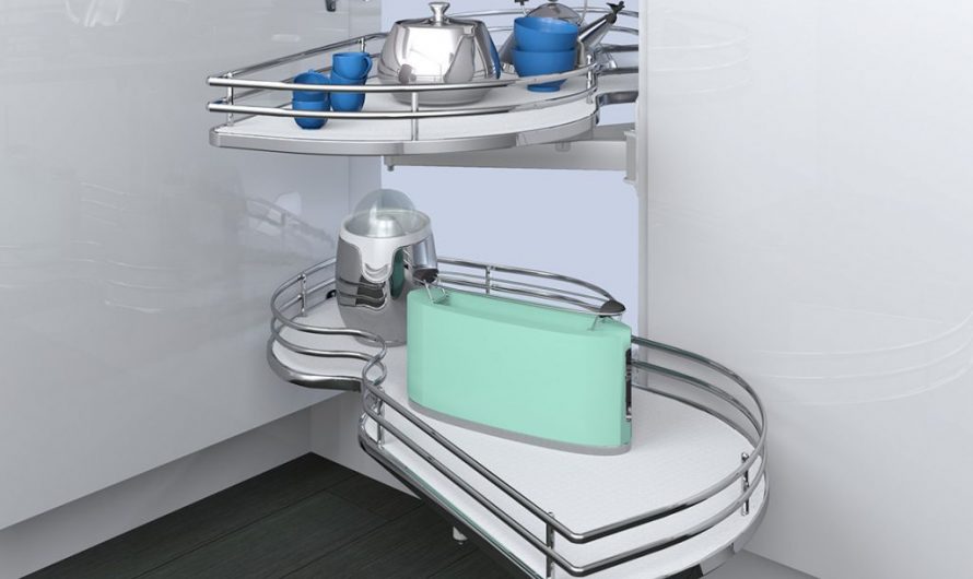 Механизм Combi`S в угловой модуль 900 Inoxa Ellite 846BEY/DX правый хром/белый (2 полки)