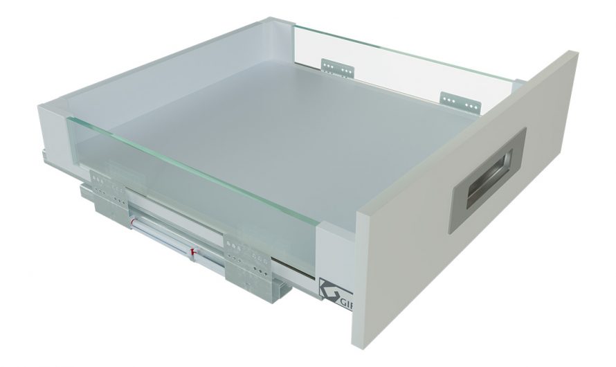 Выдвижной ящик со стеклянными боковинами GIFF PRIME FlatBox L=500 H=84 белый