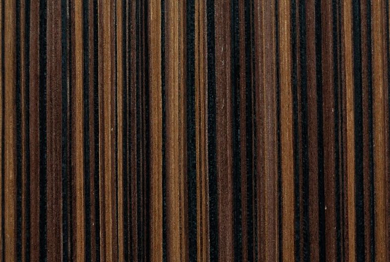 Фасад из плиты шпонированный Fine Line, 19 мм, глянцевый закрытопористый, 1 ст, цвет Мульти Замбези