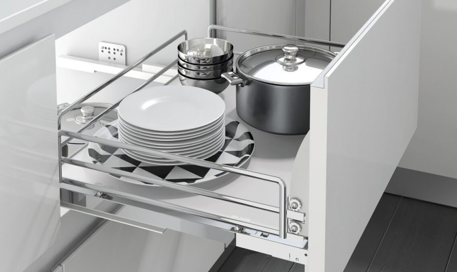 Корзина фасад 900 выдвижная с доводчиком Inoxa Ellite 5202ЕY хром/белый (с креплением фасада)