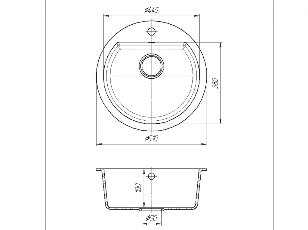 Мойка каменная круглая для кухни размеры