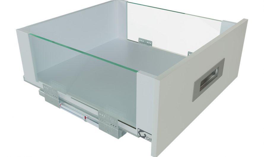 Выдвижной ящик со стеклянными боковинами GIFF PRIME FlatBox L=500 H=167 белый